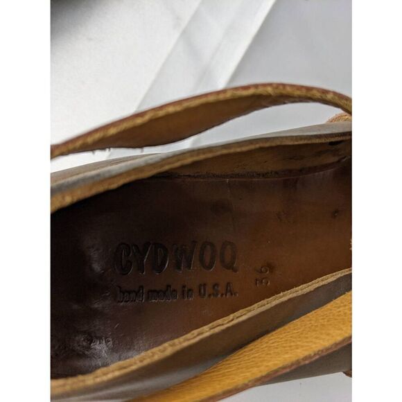 Cydwoq Vintage Leather Brown Strappy Handmade Mary Jane Shoes Size 36 EU 6 US Ma - Picture 4 of 8